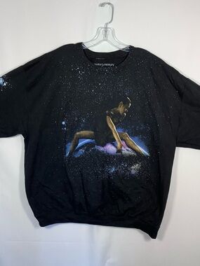 Ariana Grande Black Speckled Crewneck Sweatshirt